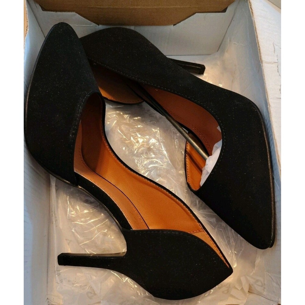 Bonnibel Black Suede Pointed Toe 3" Size 9 Style Janelle-2N